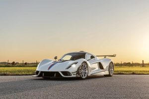 Hennessey Venom F5 Revolution on Forgeline GT1 5-Lug wheels, front quarter