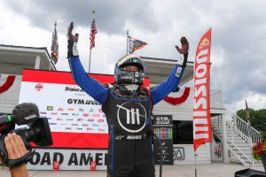Justin Marks in Victory Lane at Road America