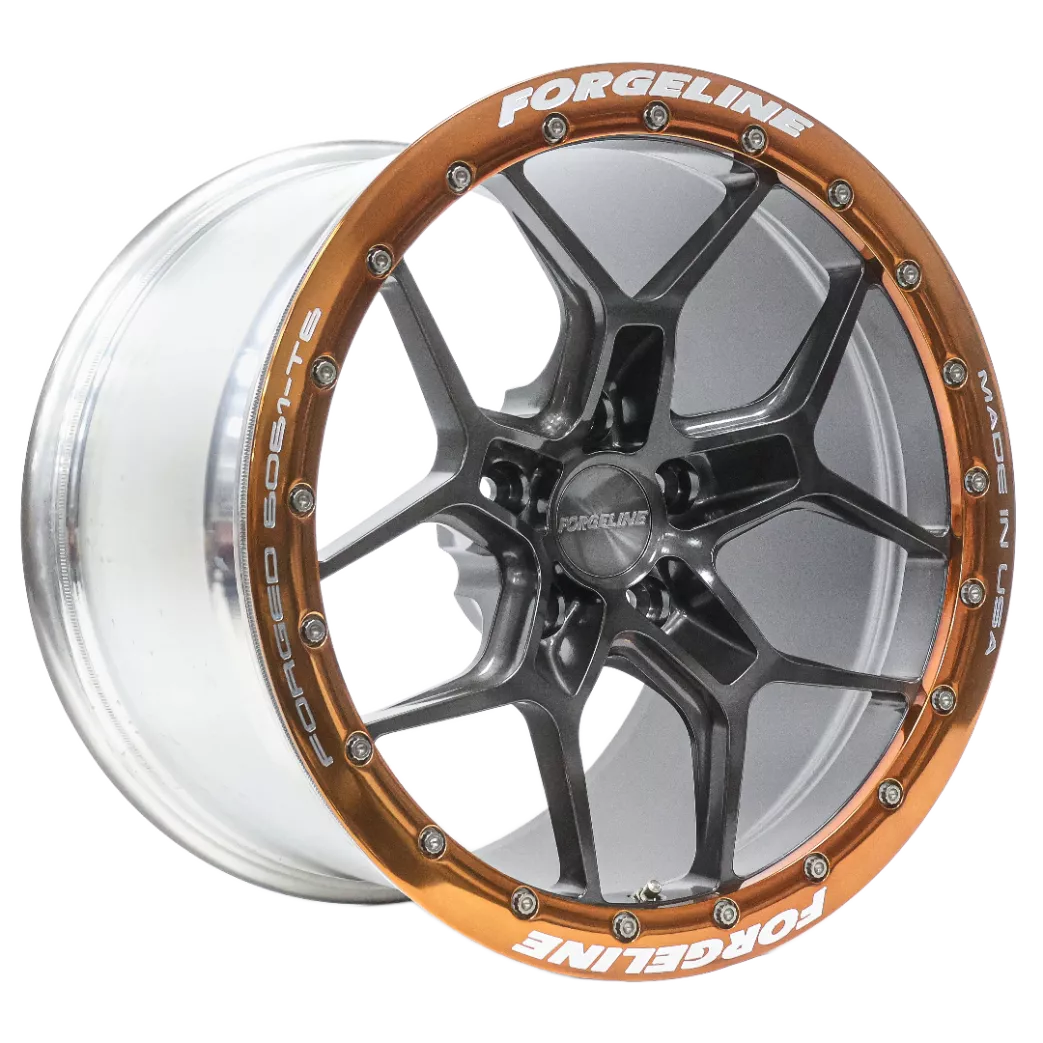 VV1R Beadlock Finished in Dark Transparent Smoke with Transparent Copper Beadlock Ring